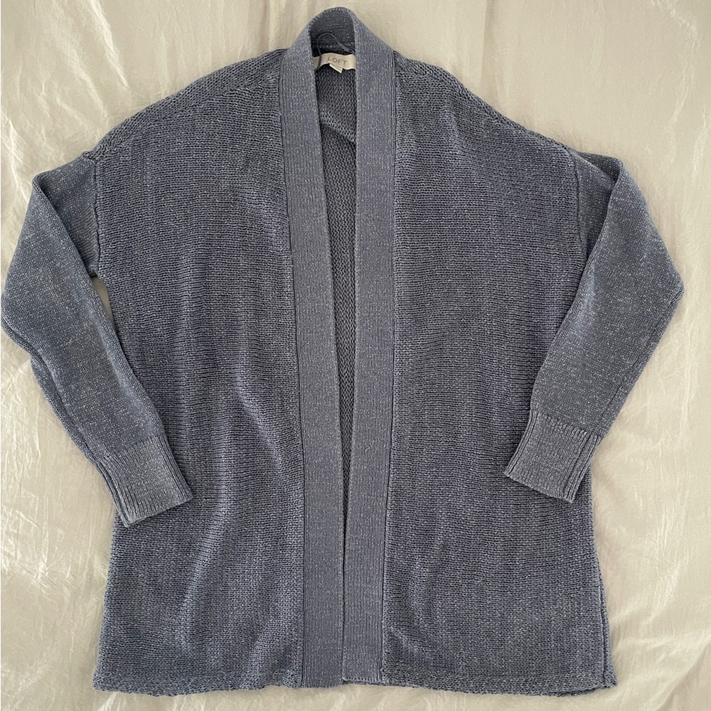 LOFT Tunic Length Open Cardigan